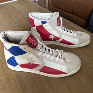 Converse Pro Leather 76 High Men 15 Red White Blue Vintage Basketball Rare